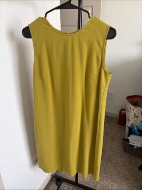 JJill Sleeveless Mustard Yellow Shift Dress